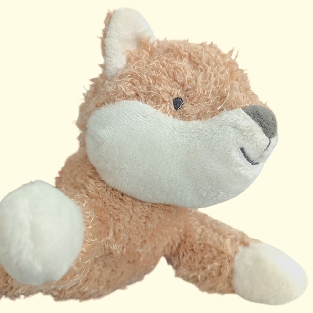 Carters Just One You Fox 10" Plush Stuffed Animal Lovey Toy Tan White 2022 Baby
